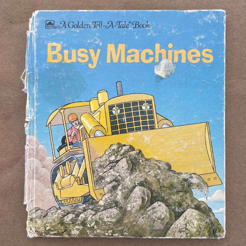 Vintage "Busy Machines" Hardcover Book